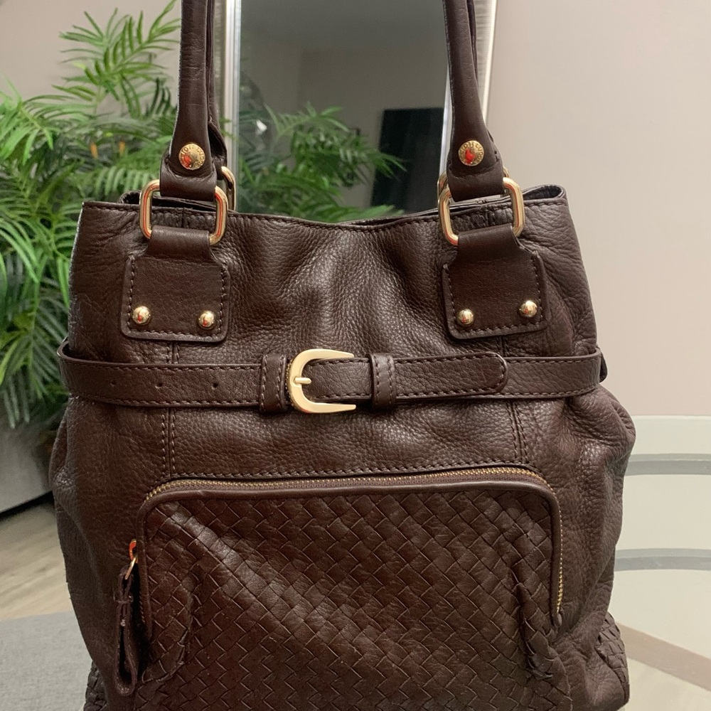 Elliot Luca Brown Leather Tote Bag